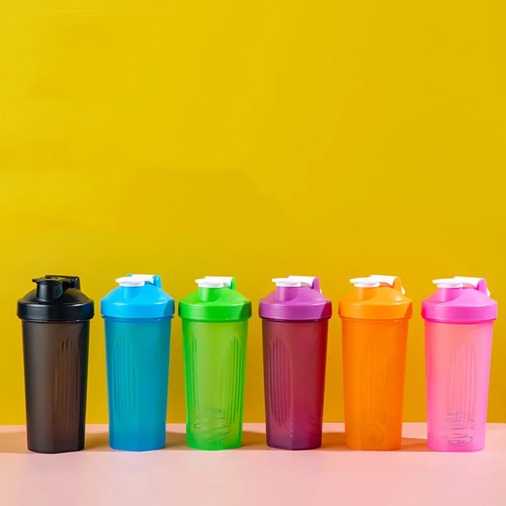 600ml Protein Powder Shaker Bottle Portable Shake Cup for Gym Ffitness Sport Shaker Mixing Cup W/ Scale Leak Proof Water Bottle - Fields Of Fitness