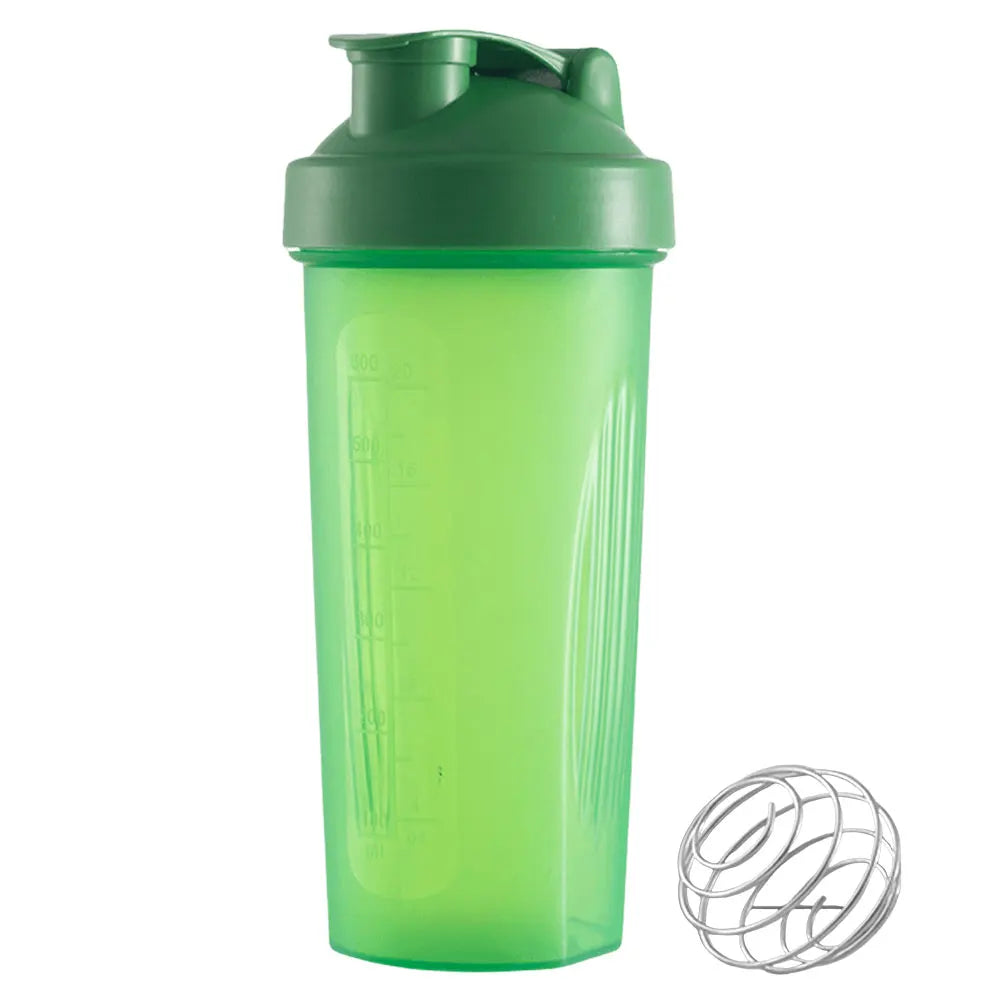 600ML Portable Protein Powder Shaker Bottle Leak Proof Water Bottle for Gym Fitness Training Sport Mixing Cup with Scale - Fields Of Fitness
