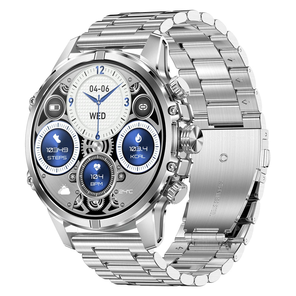 Smart Watch For Men AMOLED Screen LED Flashlight Waterproof Heart Rate Monitor Bluetooth Call Sport Fitness Women Smartwatch - Fields Of Fitness