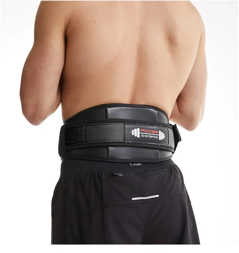 Man Fitness Weight Lifting Squat Belt Safety Gym Waist Support Training Band Belt Back Supporting Protect Lumbar Power lifting - Fields Of Fitness