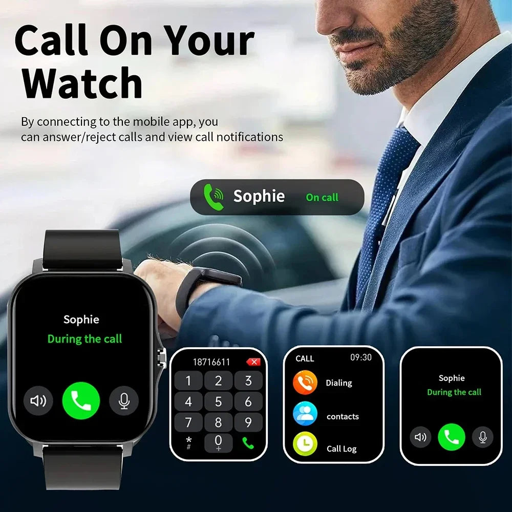 Smart Watches 2025 For Man Women Bluetooth Message Notification Smarthwhatch 1.91'' Display Fitness Tracker Smartwatch Android - Fields Of Fitness
