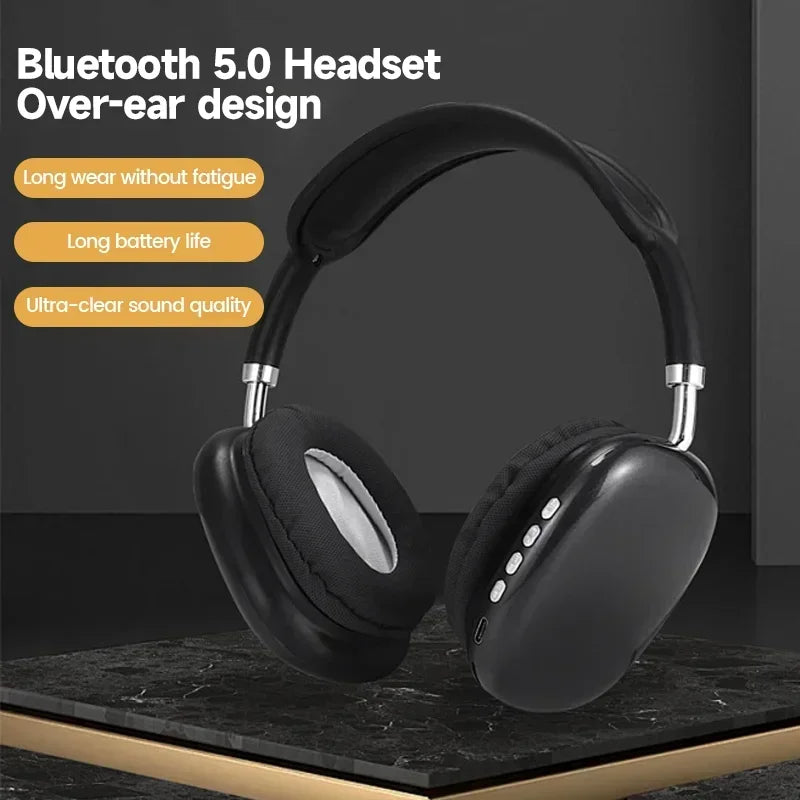 Bluetooth 5.0 Headphone Wireless Headset With Mic Noise Cancelling Headsets Stereo Sound Earphone Sports Gaming Headphones - Fields Of Fitness