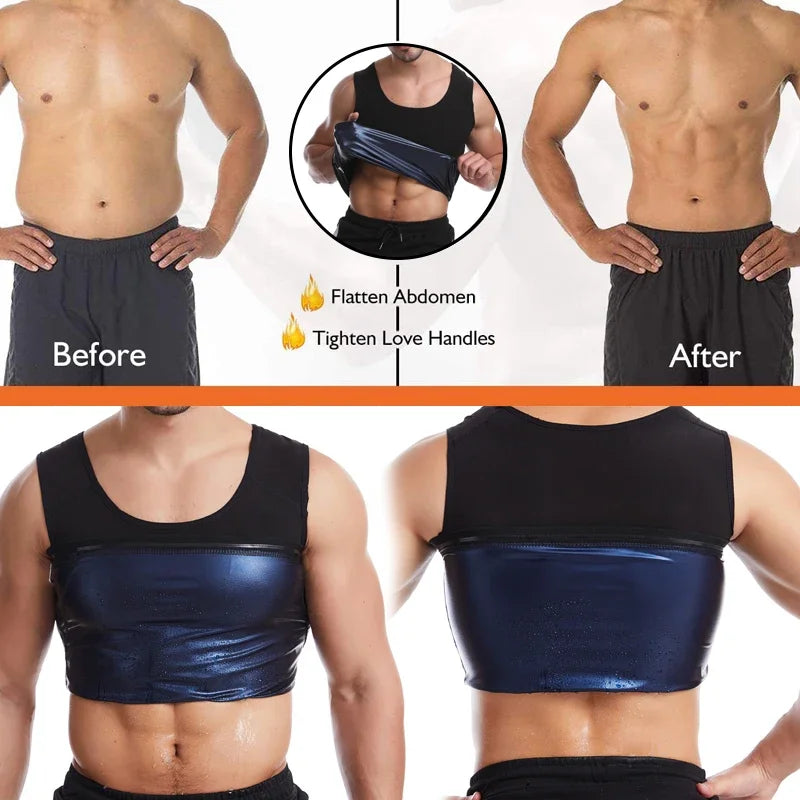 New Men Neoprene Sweat Sauna Vest Body Shapers Vest Waist Trainer Slimming Vest Shapewear Waist Shaper Corset For Women - Fields Of Fitness