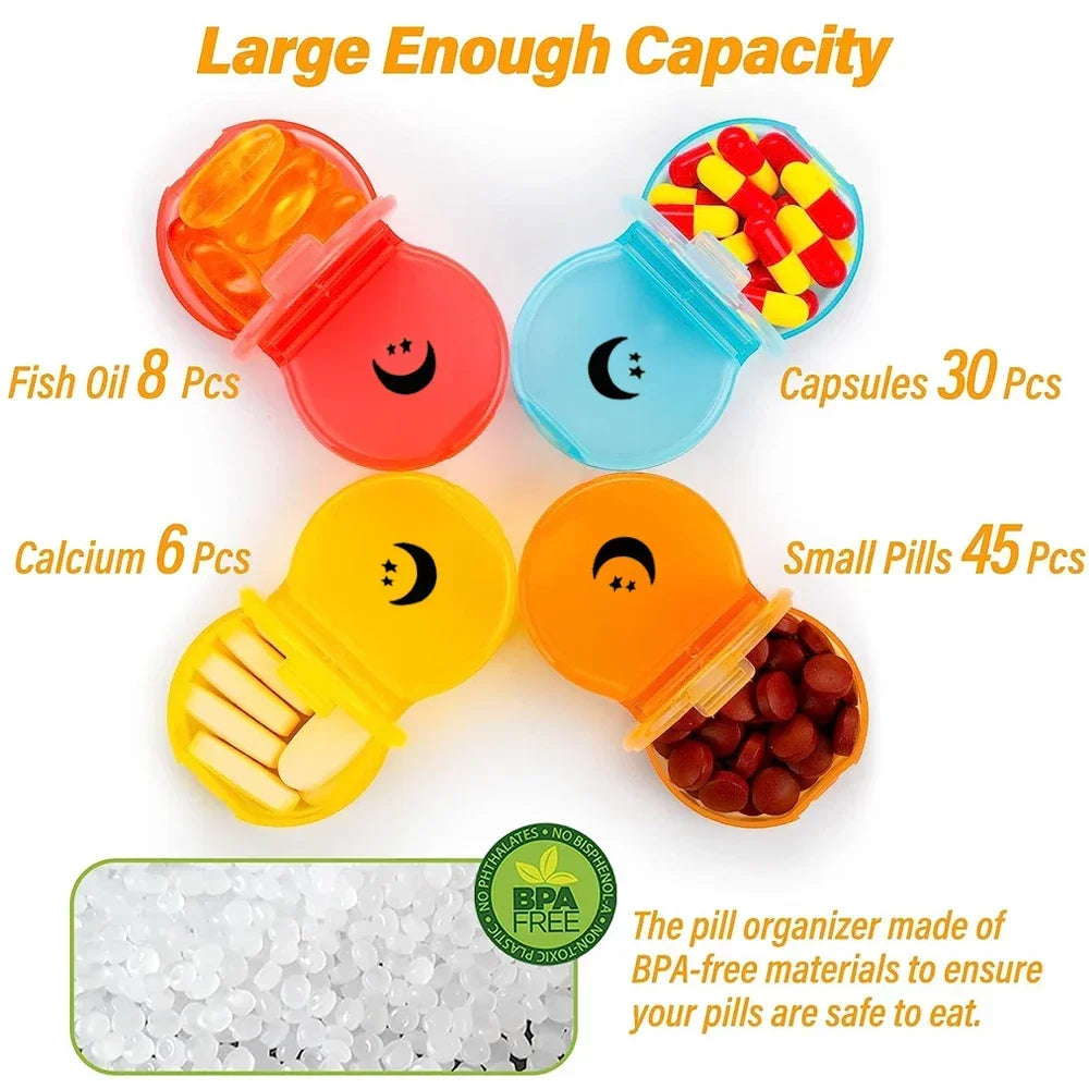 Weekly Pill Organizer 2 Times A Day, 7 Day Pill Box Daily Am Pm Pill Organizer, Portable Case for Fish Oils, Vitamin, Supplement - Fields Of Fitness