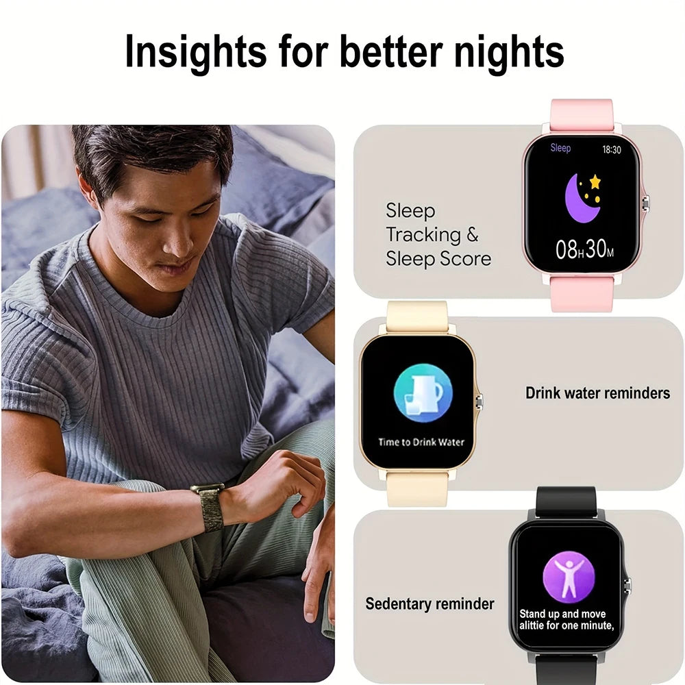 Smart Watches 2025 For Man Women Bluetooth Message Notification Smarthwhatch 1.91'' Display Fitness Tracker Smartwatch Android - Fields Of Fitness