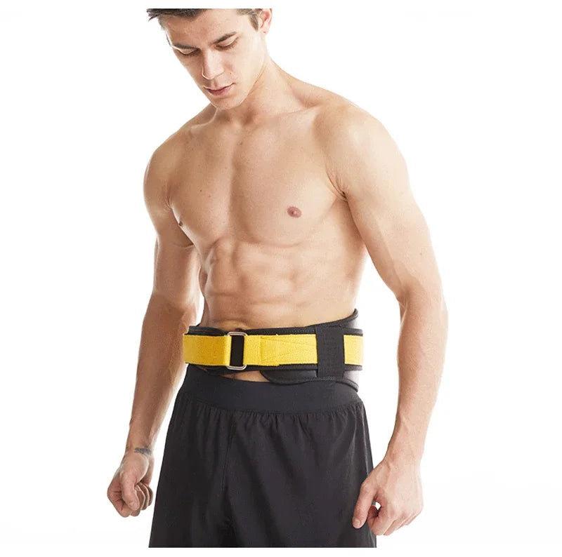 Man Fitness Weight Lifting Squat Belt Safety Gym Waist Support Training Band Belt Back Supporting Protect Lumbar Power lifting - Fields Of Fitness