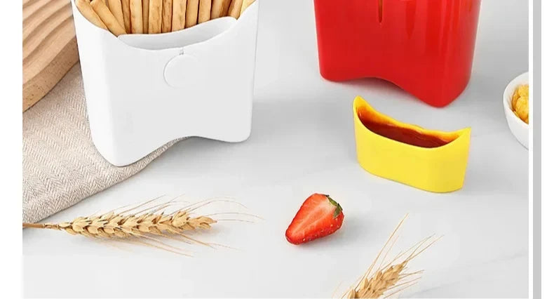 Portable Plastic French Fries Cup Snack Organizer Food Grade PP Salad Cup Square Salad Bowl - Fields Of Fitness