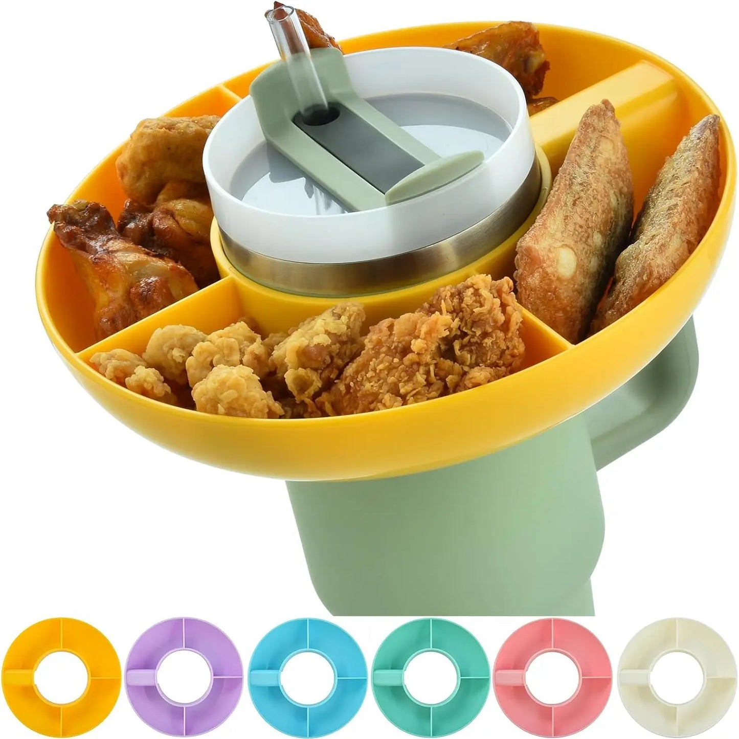 Snack Bowl for Stanley 40 oz Tumbler with Handle, Stanley Cup Accessories Snack Tray - Fields Of Fitness