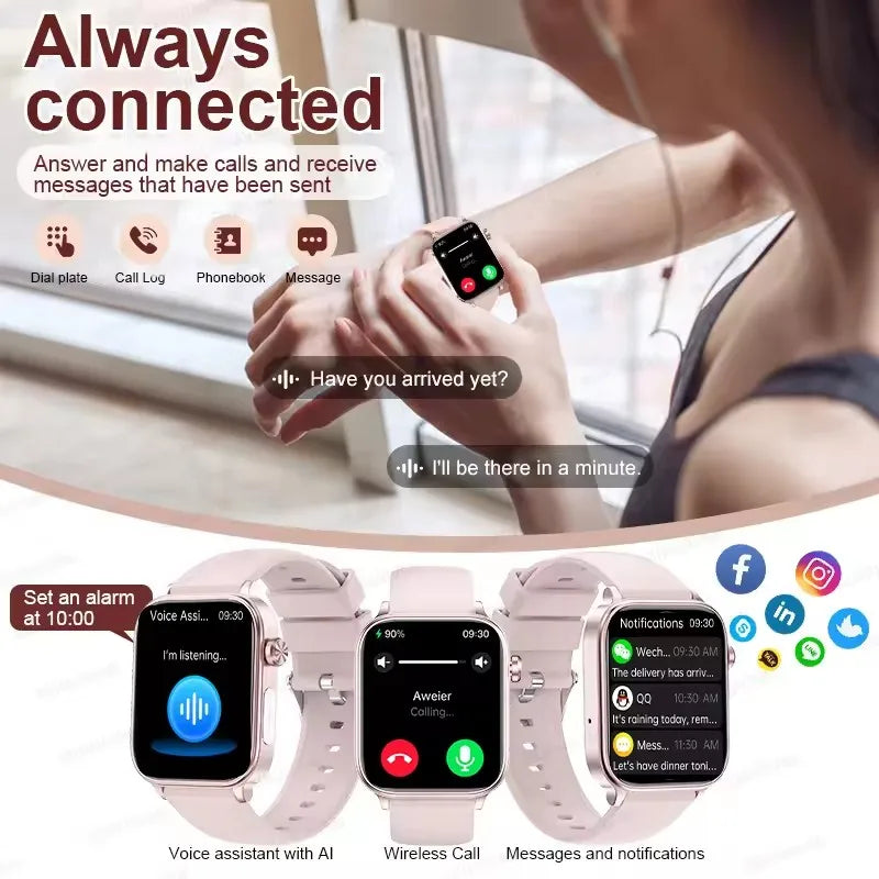 2025 New ECG+PPG Monitoring Smart Watch Women Blood pressure Blood Lipid Uric Acid Women Menstrual Health Tracker Smartwatches - Fields Of Fitness