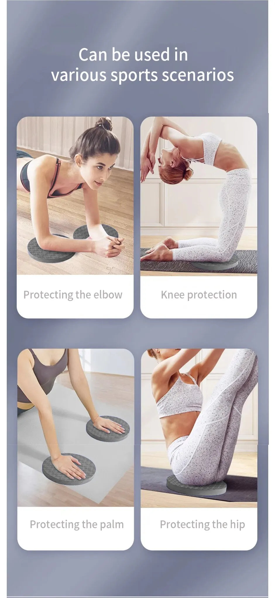 Yoga Knee Pads 2 Pack, Yoga Knee Cushion Thick Exercise Pads for Knees Elbows Wrist Hands Head Foam Pilates Kneeling Pad - Fields Of Fitness