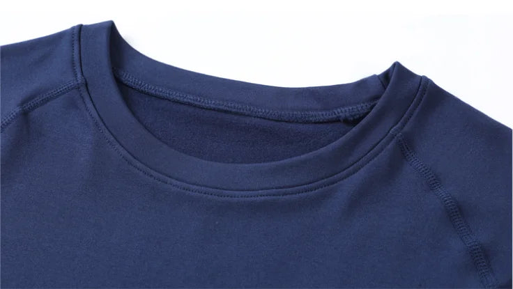 Men Undershirts Men's Winter Thermal Underwear Thin Fleece Elastic Compression Fitness For Winter Sports First Layer Wear - Fields Of Fitness