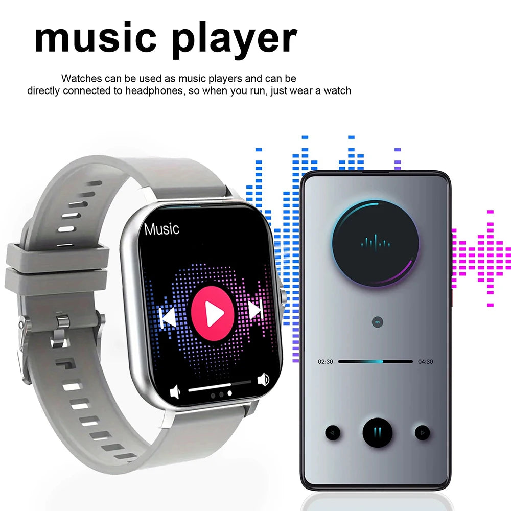 Smart Watches 2025 For Man Women Bluetooth Message Notification Smarthwhatch 1.91'' Display Fitness Tracker Smartwatch Android - Fields Of Fitness