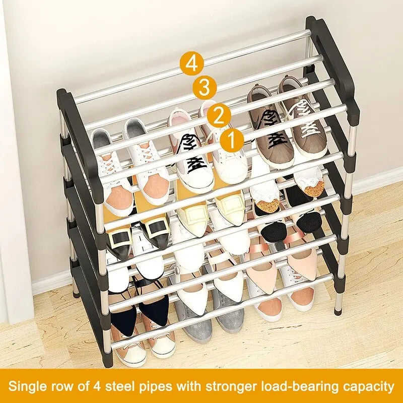 3-7Floor Simple Shoe Rack Multi Layer Dustproof Household Doorstep Shoe Cabinet Storage Space Saving Assembly Of Small Shoe Rack - Fields Of Fitness