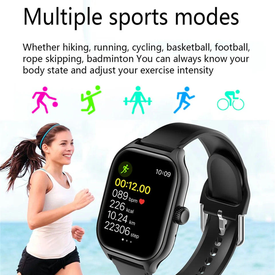 Smart Watch For Men Women Gift Full Touch Screen Sport Fitness Watches BT Call Digital Smartwatch Wristwatch For Xiaomi 2024 New - Fields Of Fitness