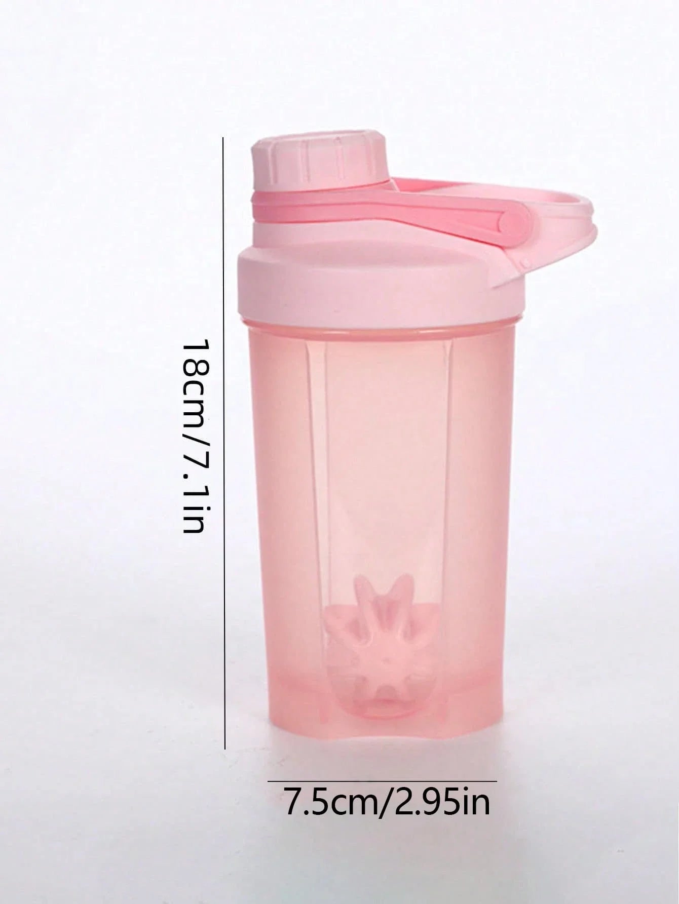 1pc 16.9oz/500ml Shaker Protein Bottle Powder Shake Cup Water Bottle Plastic Mixing Cup Body Building Exercise Bottle - Fields Of Fitness