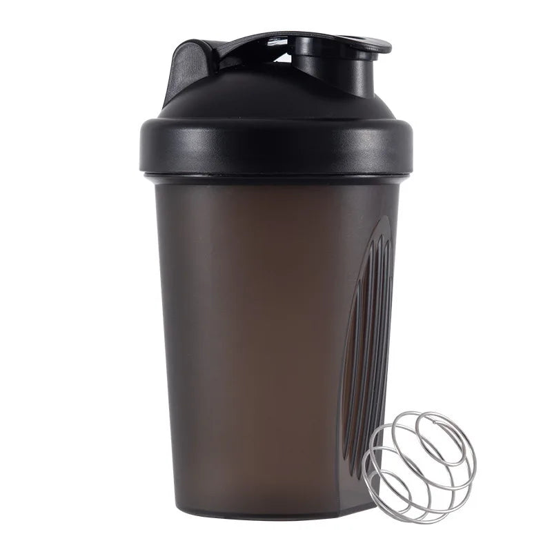 400ML Portable Protein Powder Shaker Bottle Leak Proof Water Bottle for Gym Fitness Training Sport Shaker Mixing Cup with Scale - Fields Of Fitness