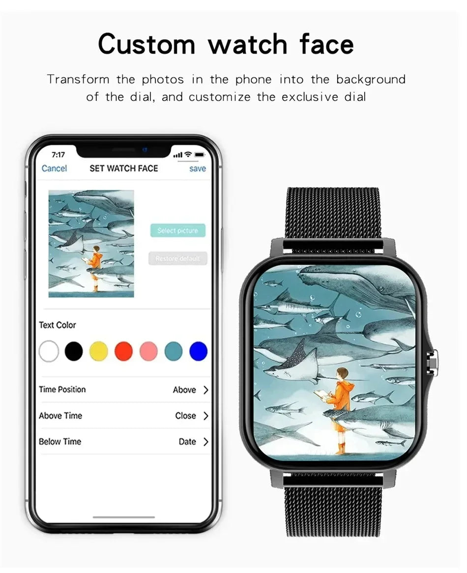 Smart Watches 2025 For Man Women Bluetooth Message Notification Smarthwhatch 1.91'' Display Fitness Tracker Smartwatch Android - Fields Of Fitness