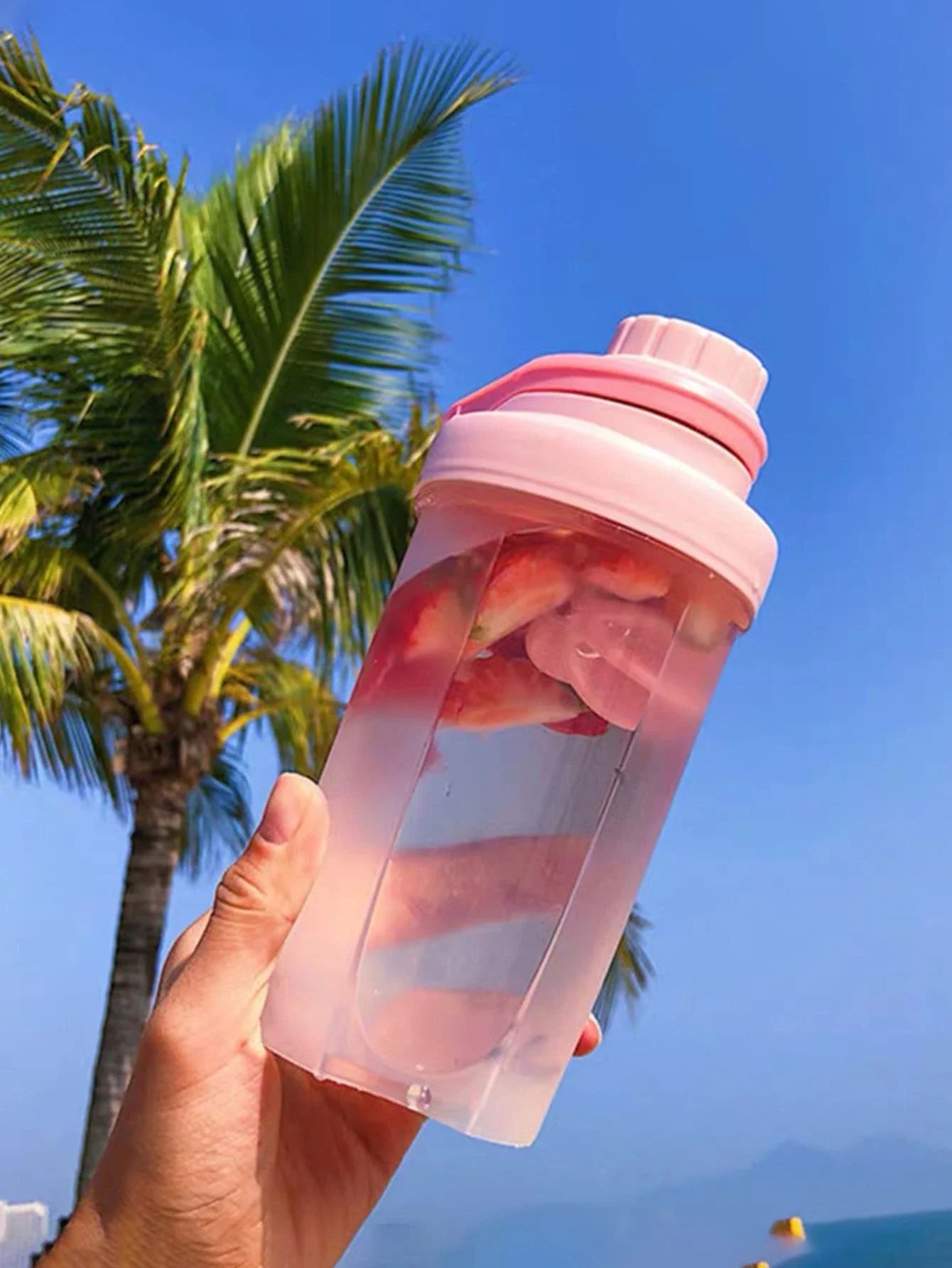 1pc 16.9oz/500ml Shaker Protein Bottle Powder Shake Cup Water Bottle Plastic Mixing Cup Body Building Exercise Bottle - Fields Of Fitness