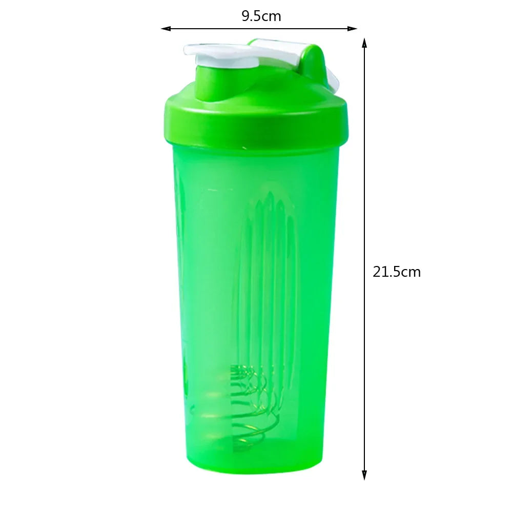 600ml Protein Powder Shaker Bottle Portable Shake Cup for Gym Ffitness Sport Shaker Mixing Cup W/ Scale Leak Proof Water Bottle - Fields Of Fitness
