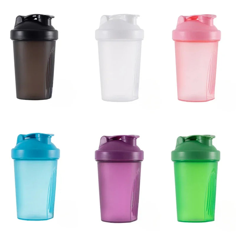 400ML Portable Protein Powder Shaker Bottle Leak Proof Water Bottle for Gym Fitness Training Sport Shaker Mixing Cup with Scale - Fields Of Fitness
