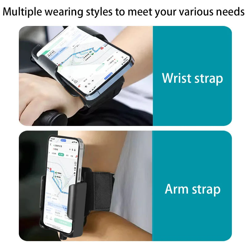 Running Armband Wristband Bracke 360 ° Rotatable Phone Holder Suitable For 4-7-inch Smartphones Card Pocket For Running Bicycles - Fields Of Fitness