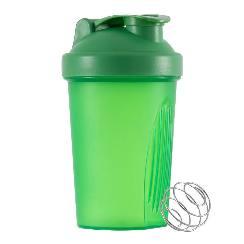 400ML Portable Protein Powder Shaker Bottle Leak Proof Water Bottle for Gym Fitness Training Sport Shaker Mixing Cup with Scale - Fields Of Fitness