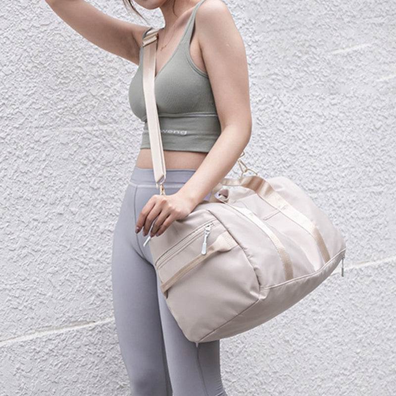 Gym Bag for Women with Shoe Compartment Durable Lightweight Yoga Large Handbag - Fields Of Fitness