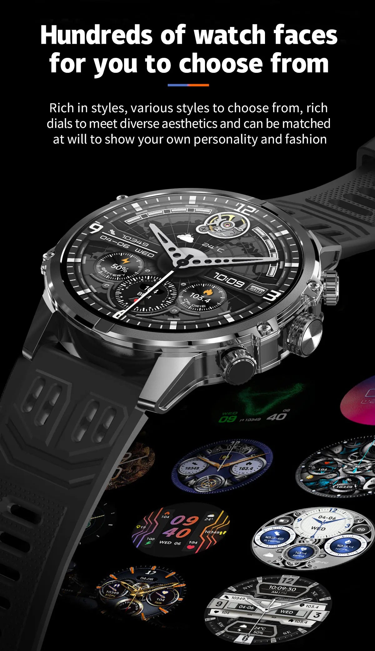 Smart Watch For Men AMOLED Screen LED Flashlight Waterproof Heart Rate Monitor Bluetooth Call Sport Fitness Women Smartwatch - Fields Of Fitness