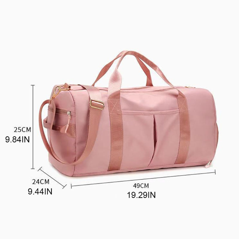 Gym Bag for Women with Shoe Compartment Durable Lightweight Yoga Large Handbag - Fields Of Fitness