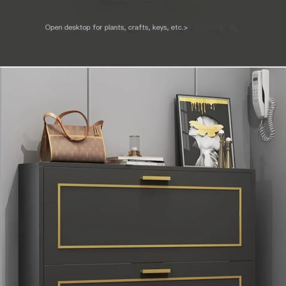 Shoe Cabinets Flip Over Dustproof Shoe Cabinet Large Capacity Storage Simple Modern Entrance Hall Shoe Racks Home Shoes Shelf - Fields Of Fitness