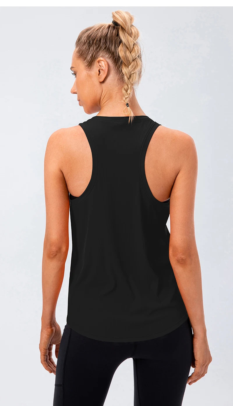 Women Sport tank Tops Loose Yoga Tops Quick Dry Workout Sport Tops For Women Fitness Sport Yoga Shirt - Fields Of Fitness
