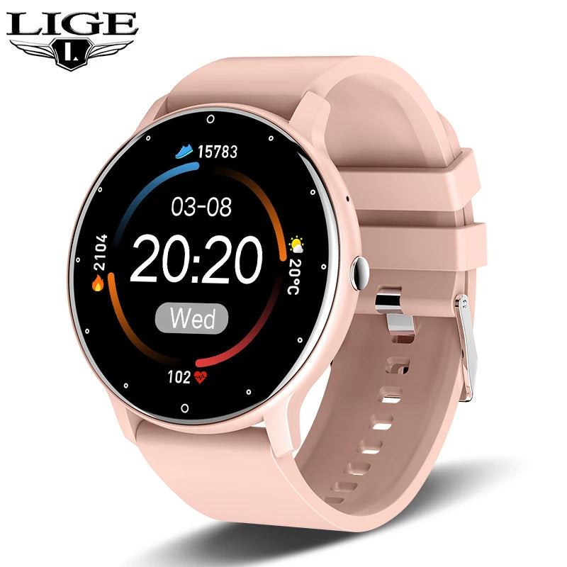 LIGE Smart Watch Women Men Full Touch Screen Bluetooth 5.2 Call Waterproof Watches Sports Fitness Tracker Factory IP67 ZL02 New - Fields Of Fitness