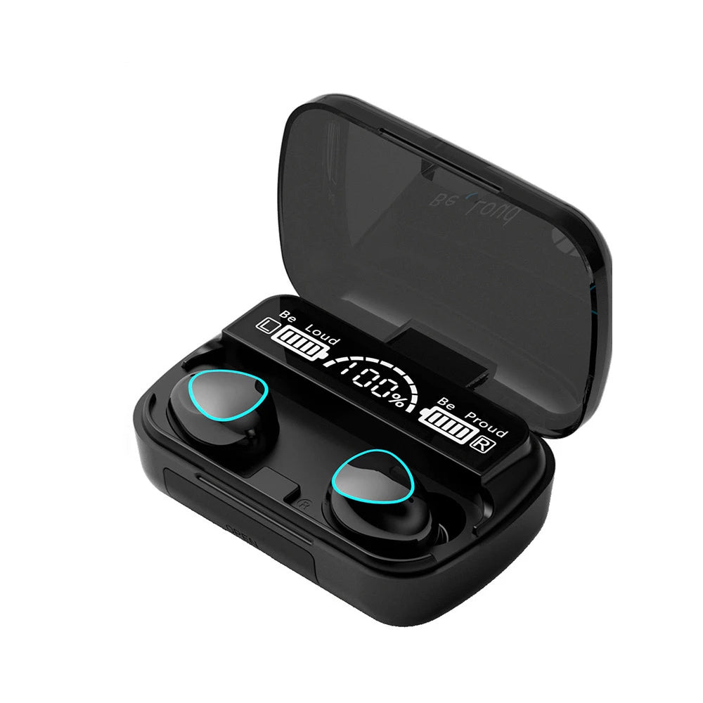 Bluetooth 5.3 Headphones Wireless Earphones HiFi Stereo Waterproof Noise Reduction Earbud LED Display Headsets Charge your phone - Fields Of Fitness