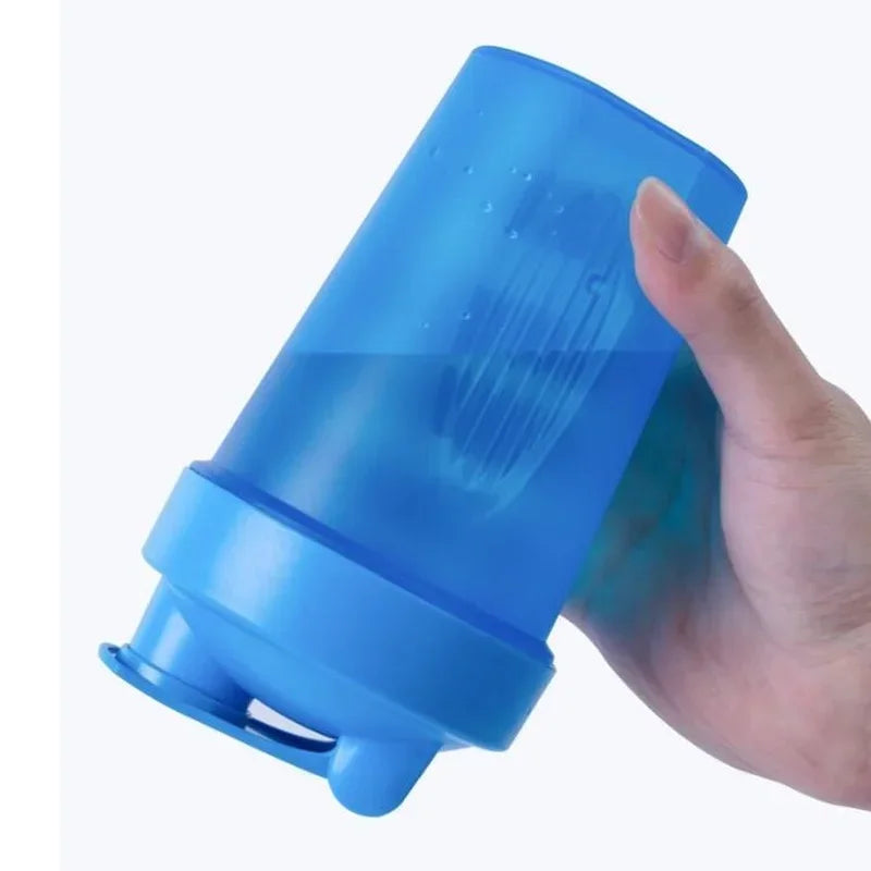 400ML Portable Protein Powder Shaker Bottle Leak Proof Water Bottle for Gym Fitness Training Sport Shaker Mixing Cup with Scale - Fields Of Fitness