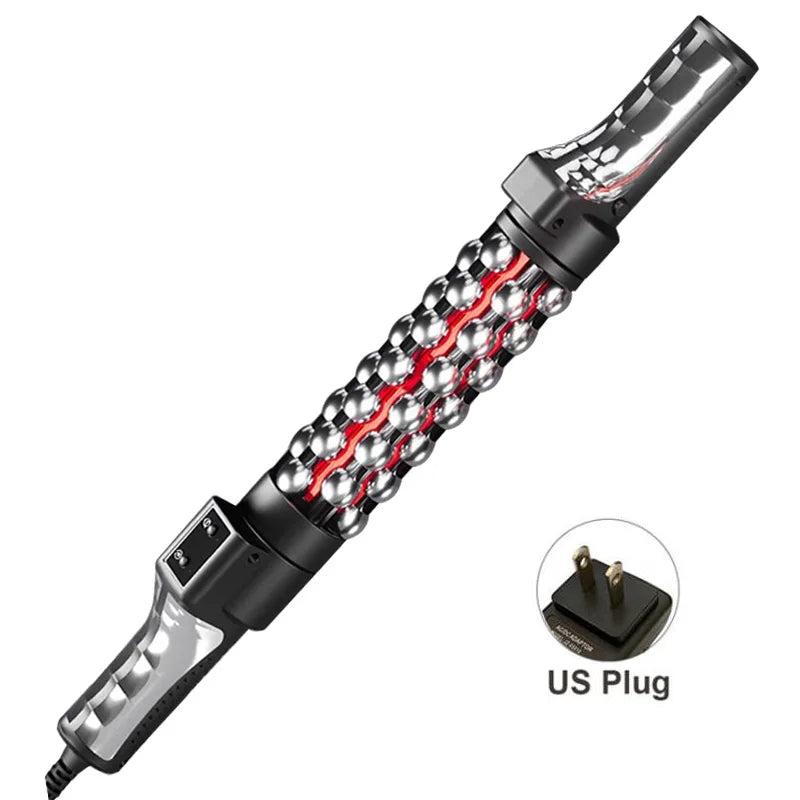 Relaxed Red Light Heated Massage Device 360 Rotating Inner Ball Muscle Relaxation Massage Roller For Whole Body Anti Cellulite - Fields Of Fitness