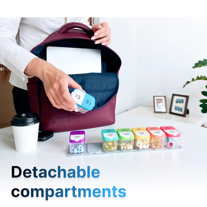 1pcs Large Pill Organizer 7 Day, XL Pill Box 2 Times a Day, Weekly Am Pm Medicine Organizer for Supplements, Big Daily Pill Case - Fields Of Fitness