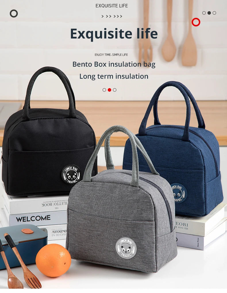 Insulated Lunch Bag Insulation Bento Pack Aluminum Foil Rice Bag Meal Pack Ice Pack Student Bento Lunch Handbag Insulation - Fields Of Fitness
