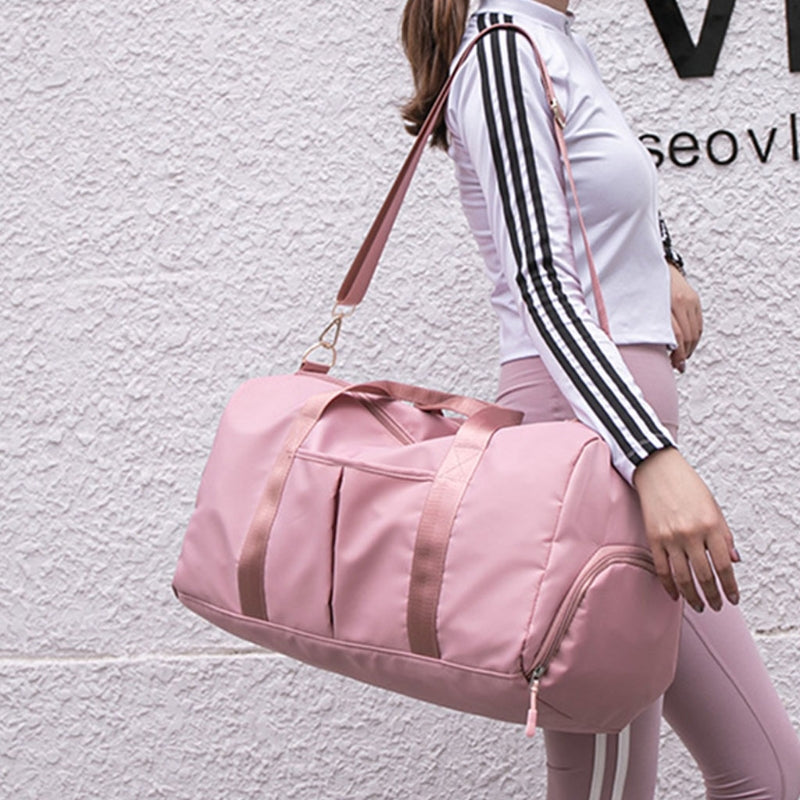Gym Bag for Women with Shoe Compartment Durable Lightweight Yoga Large Handbag - Fields Of Fitness