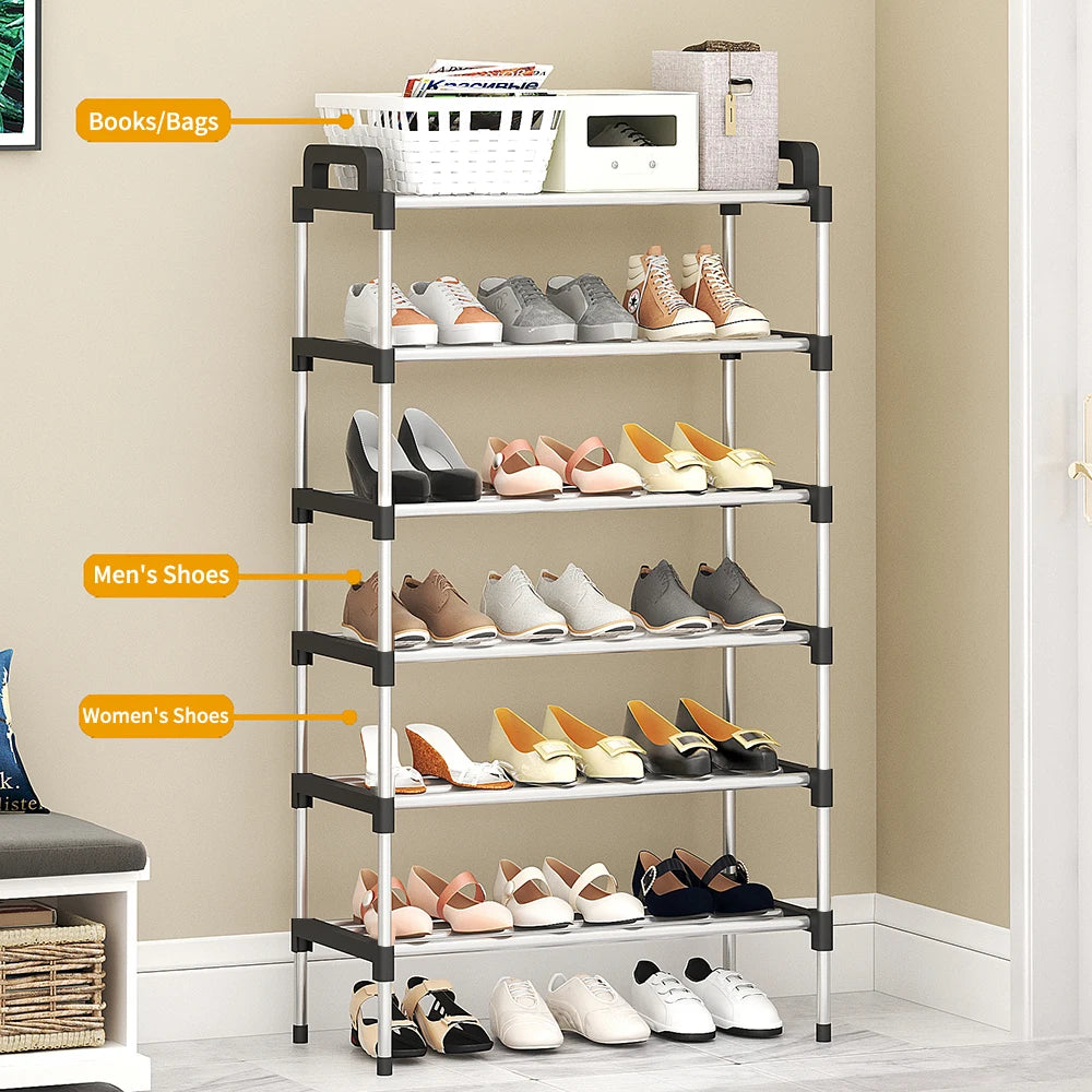 3-7Floor Simple Shoe Rack Multi Layer Dustproof Household Doorstep Shoe Cabinet Storage Space Saving Assembly Of Small Shoe Rack - Fields Of Fitness