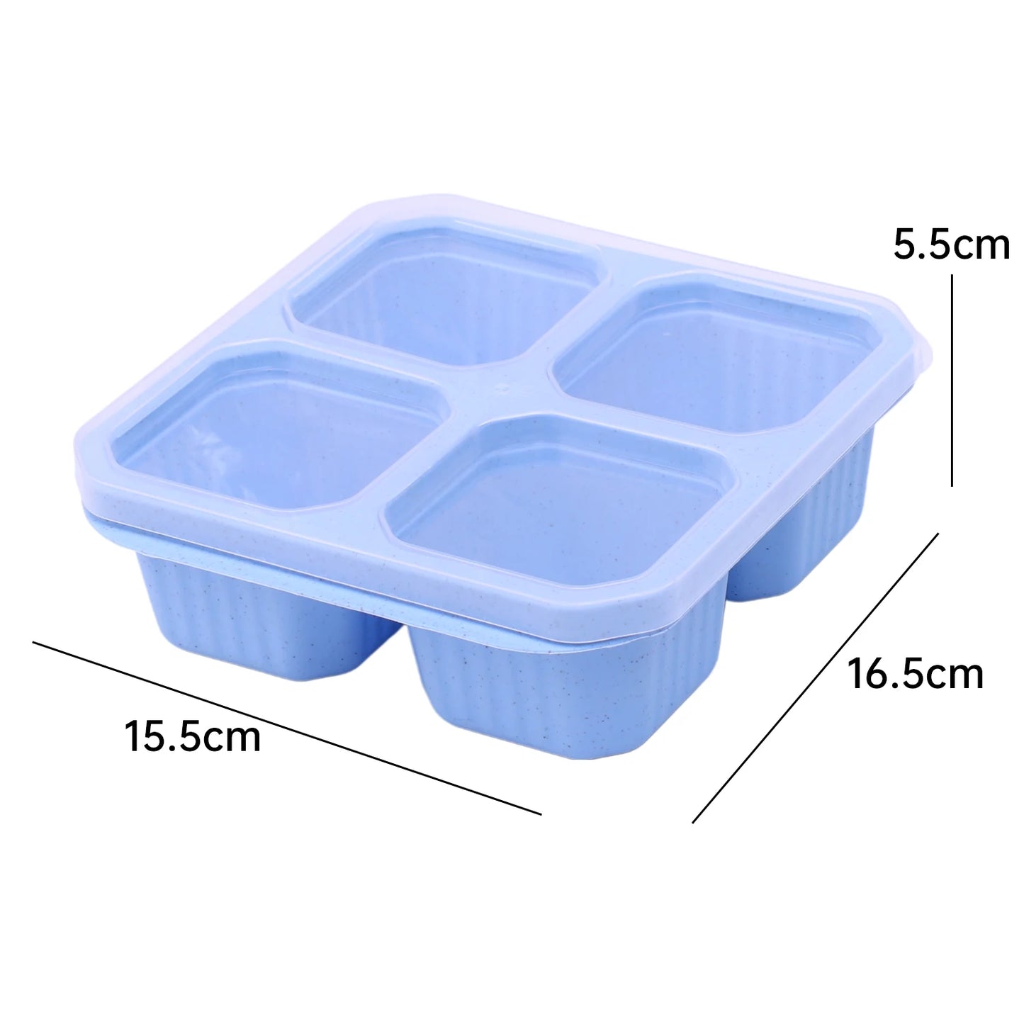 4 Grid Snack Containers Reusable Meal Prep Lunch Containers Portable for Kids and Adults Home Snack Storage Bottles Kitchen Tool - Fields Of Fitness