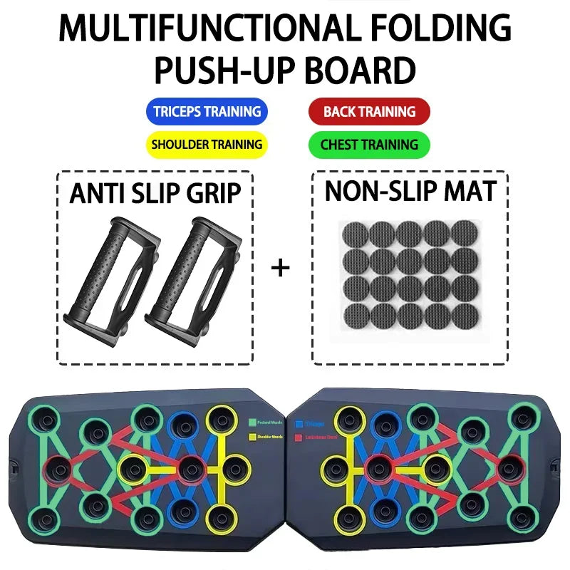 Portable Multifunctional Push-up Board - Fitness and Muscle Training Device Home Workout Set Foldable Push Up Bar Resistance - Fields Of Fitness