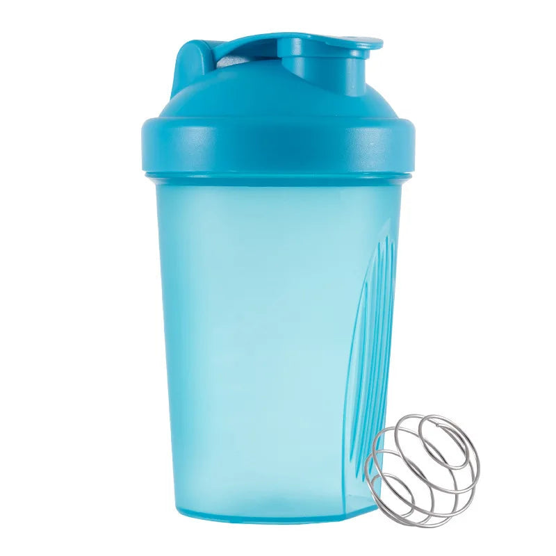 400ML Portable Protein Powder Shaker Bottle Leak Proof Water Bottle for Gym Fitness Training Sport Shaker Mixing Cup with Scale - Fields Of Fitness