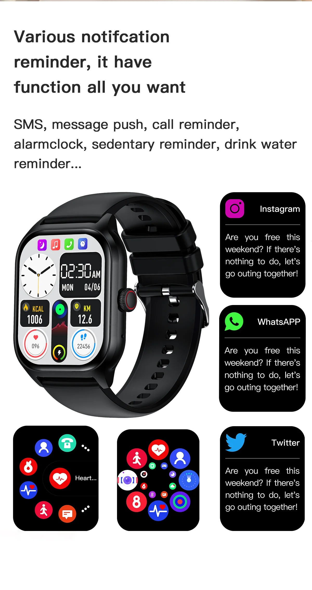 Smart Watches For Man Woman 2.01 Bluetooth Call Music Fitness Sports Waterproof With Sleep Heart Rate Monitor Smartwatch 2025 - Fields Of Fitness