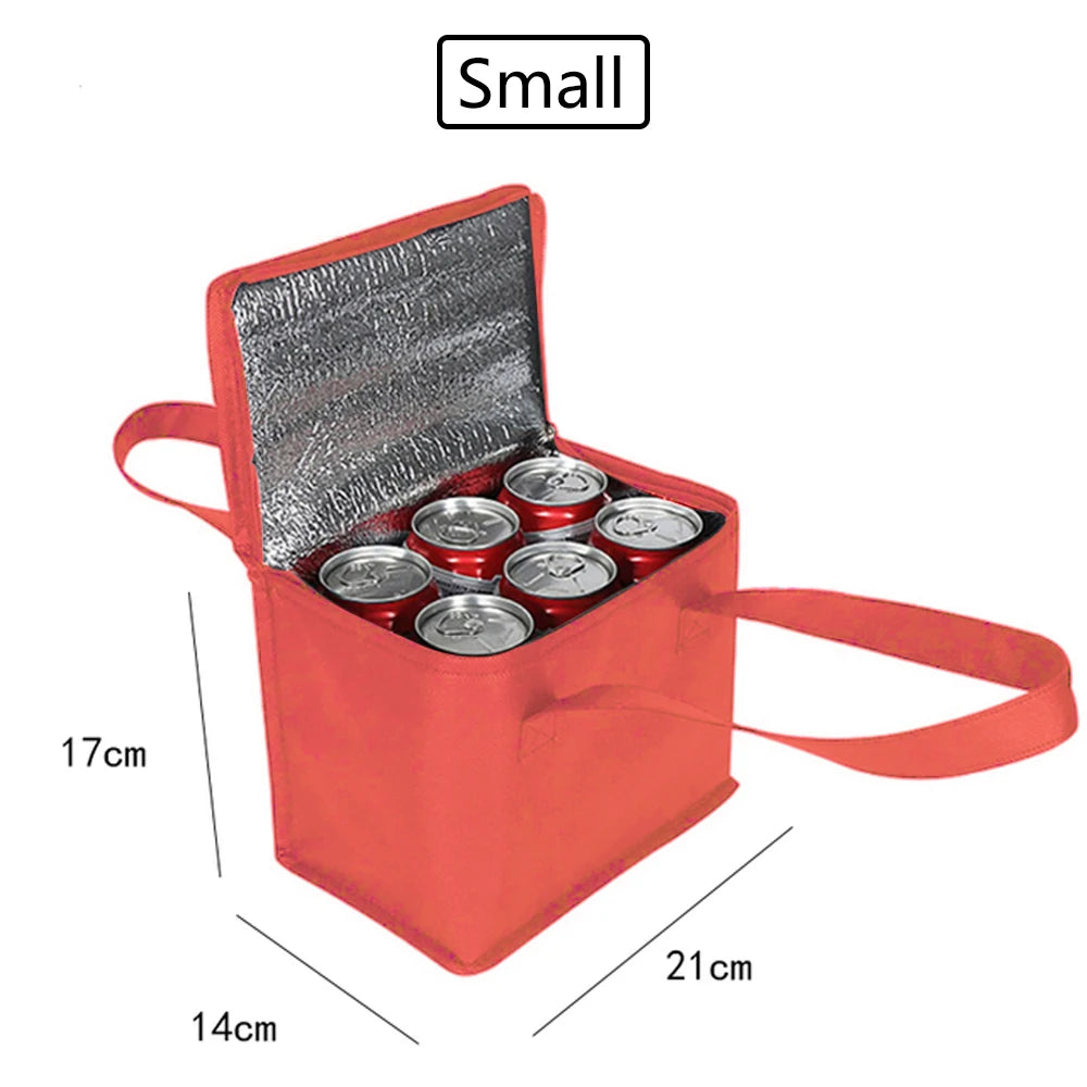 Portable Lunch Cooler Bag Folding Insulation Picnic Ice Pack Food Thermal Bag Drink Carrier Insulated Bags Beer Delivery Bag - Fields Of Fitness