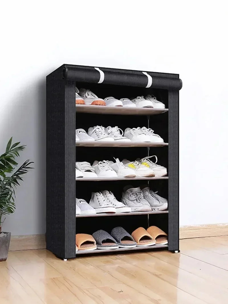 Dustproof Shoe Storage Rack Organizer Multilayer Nonwoven Shoes Storage Cabinet Home Hallway Space-saving Cabinets Shoe Shelf - Fields Of Fitness