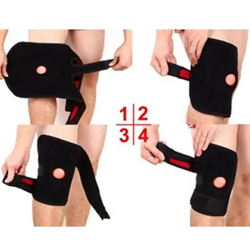 Knee Brace with Side Stabilizers Breathable Adjustable Knee Support Suitable for Sport Training and Knee Pain - Fields Of Fitness