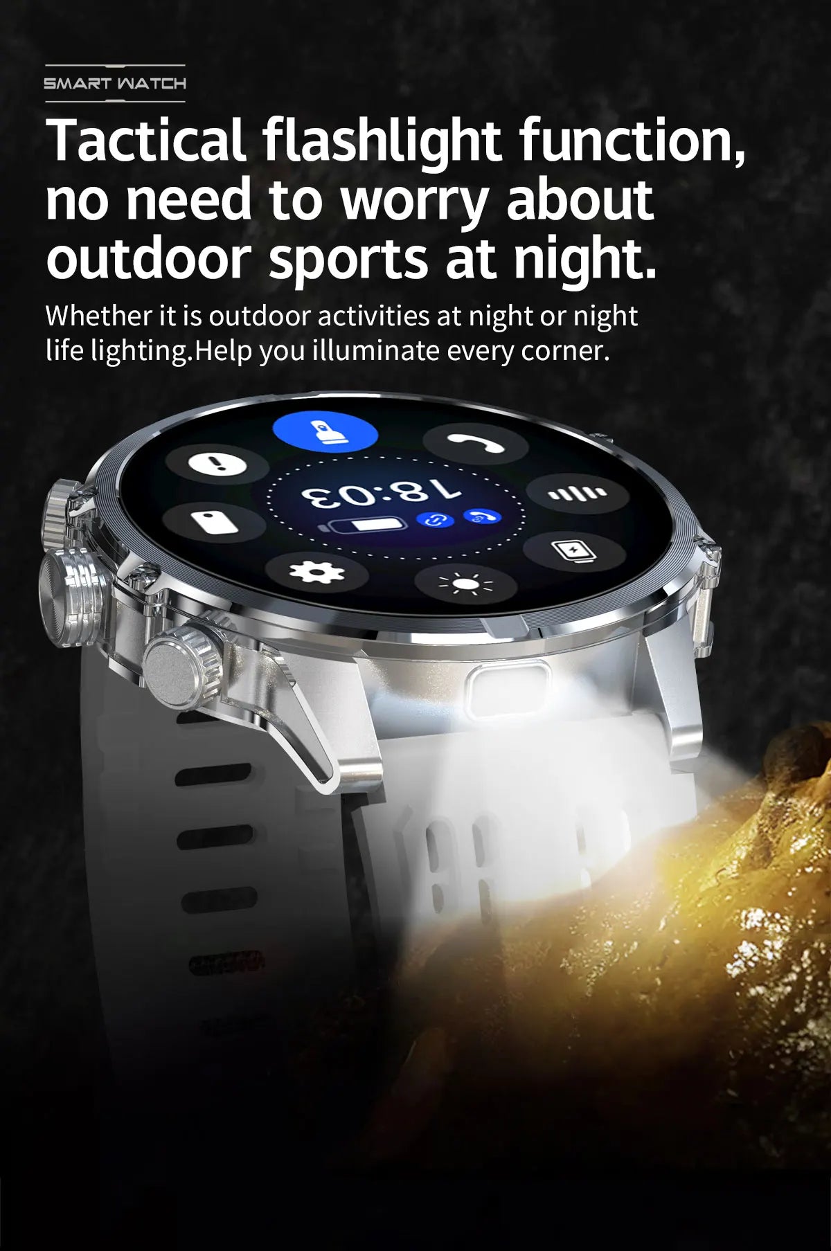 Smart Watch For Men AMOLED Screen LED Flashlight Waterproof Heart Rate Monitor Bluetooth Call Sport Fitness Women Smartwatch - Fields Of Fitness