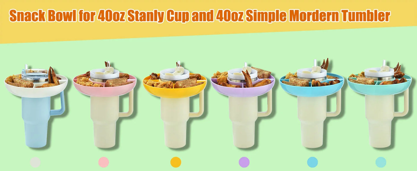 Snack Bowl for Stanley 40 oz Tumbler with Handle, Stanley Cup Accessories Snack Tray - Fields Of Fitness