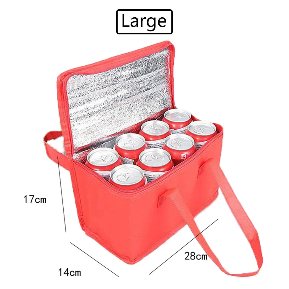 Portable Lunch Cooler Bag Folding Insulation Picnic Ice Pack Food Thermal Bag Drink Carrier Insulated Bags Beer Delivery Bag - Fields Of Fitness