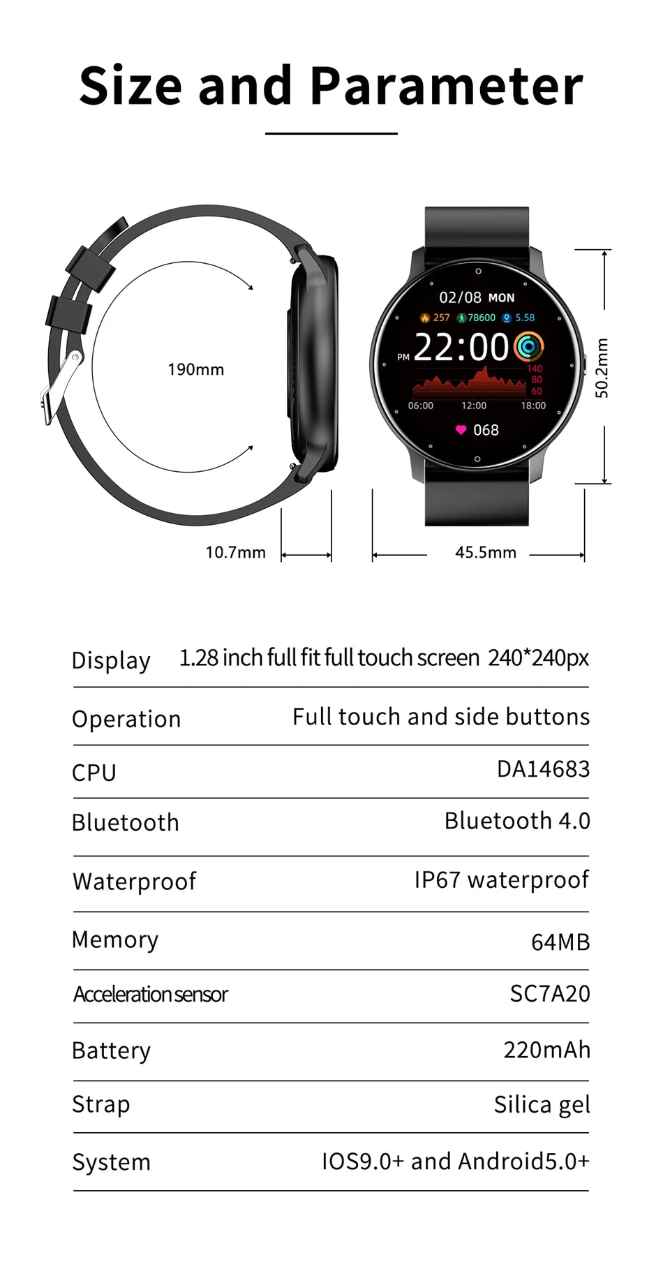 LIGE Smart Watch Women Men Full Touch Screen Bluetooth 5.2 Call Waterproof Watches Sports Fitness Tracker Factory IP67 ZL02 New - Fields Of Fitness